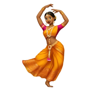 Women dancing in Bharatanatyam  sticker