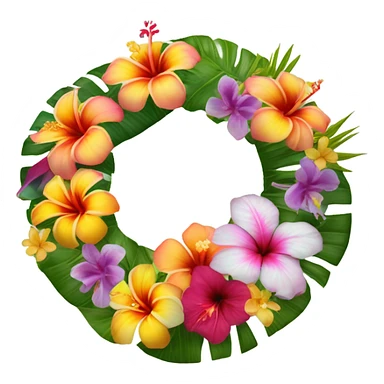 hawaiian flower crown sticker
