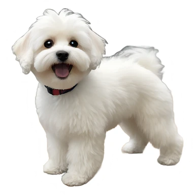 White maltipoo sticker