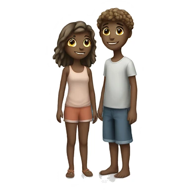 boys by the ocean sky with girl sticker