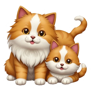 Cat with a dog sticker