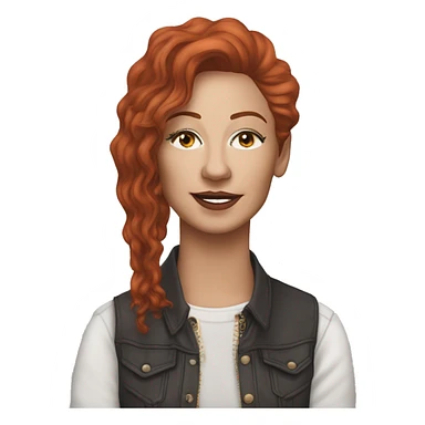 Chappell Roan, is an American singer and songwriter from Missouri. Working with collaborator Dan Nigro, the majority of her music is inspired by 1980s synth-pop red hair long sticker