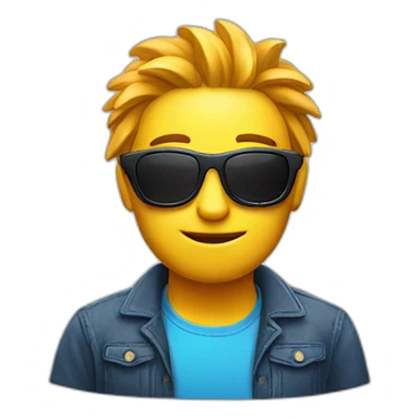 sun glasses man with okay hand sticker