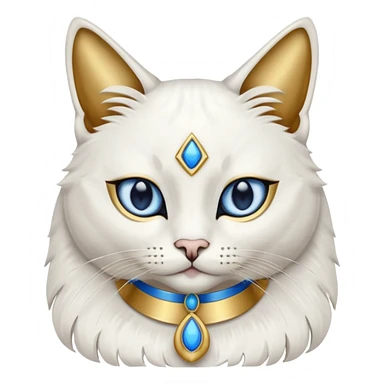 Egyptian Cats: White cat with blue eye paint








 sticker
