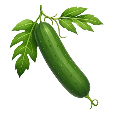 cucumber hangs on a palm branch sticker