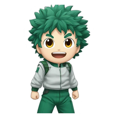 Izuku Midoriya qui a le pouce en l'air sticker