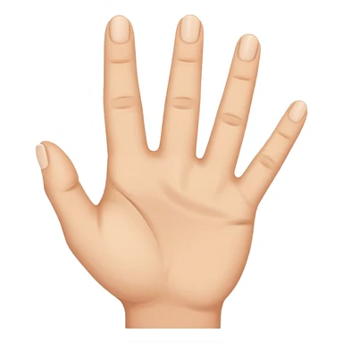 Hand shape between the index and middle finger of the thumb sticker