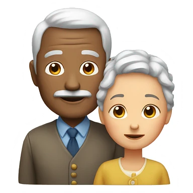 grandfather and grandmother sticker