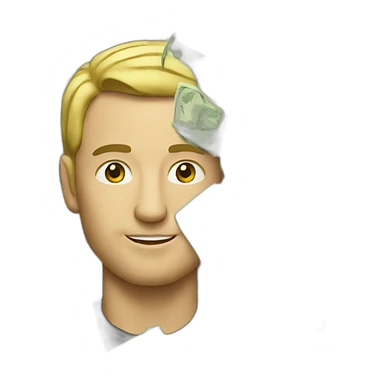 Man + money  sticker