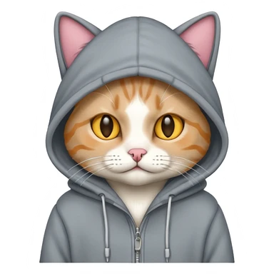 Cat with hoodie sticker