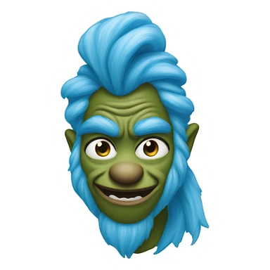 Make a blue grinch emoji sticker