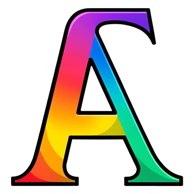 Colorful Gradient Alphabetical Letter “A” sticker
