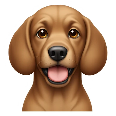 Black mouth cut dog breed with brown fur color sticker