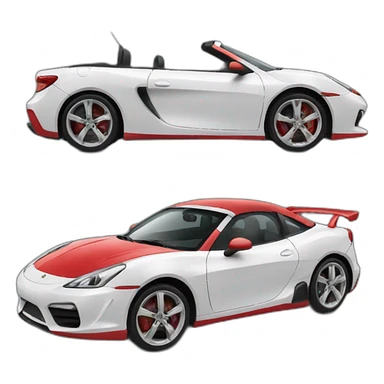 Voiture de sport rouge ttop sticker