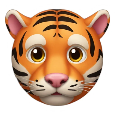 Tiger with pig face sticker