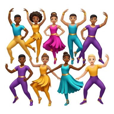 dancer from different backgrounds  sticker
