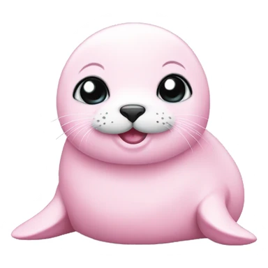 light pink baby seal sticker