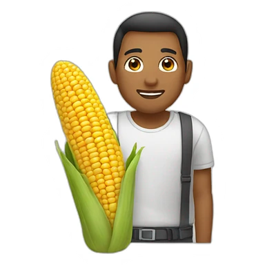 human-with-corn sticker
