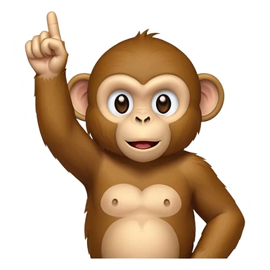 Monkey sticking up the middle finger sticker