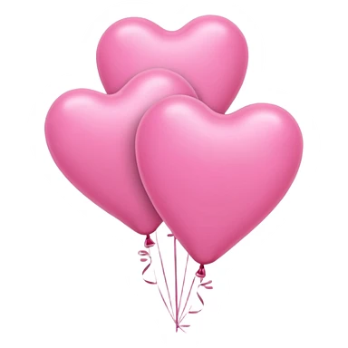 pink heart balloons sticker
