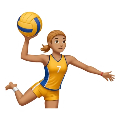 Setting a volleyball  sticker