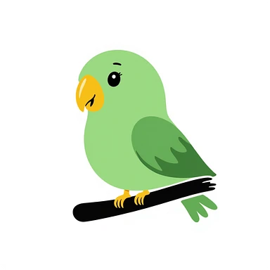 green parrot sticker