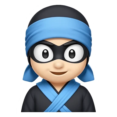 Club Penguin ninja character with blue headband sticker