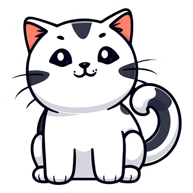 playful cat sticker