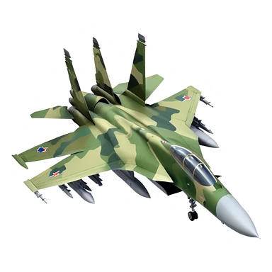 SU-35 Jet - Sukhoi (Model Year: 2020) (Iconic colour: Camouflage green) sticker