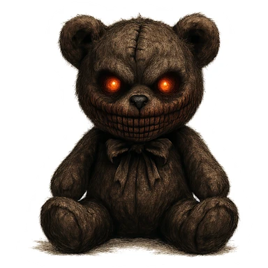 Halloween scary teddybear, remove background sticker