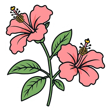 hibiscus sticker