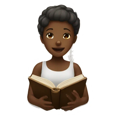 Black girl reading bible sticker