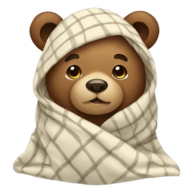 Bear with blanket  sticker