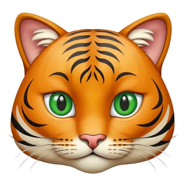 Un chat tigré poil long avec des yeux verts sticker