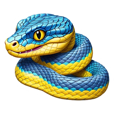 Blue cartoon pit vipef sticker