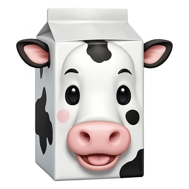 milk box with a cow on it sticker