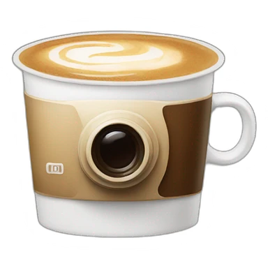 camera video coffee sticker