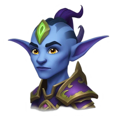 A night elf from world of warcraft sticker