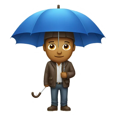 Man with umbrella  sticker