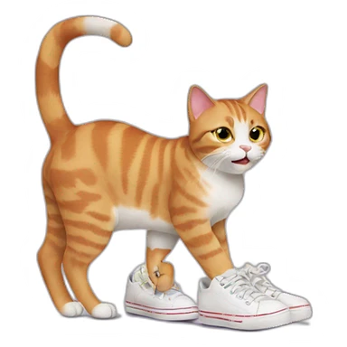 Cat with shoes sticker
