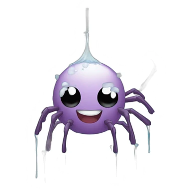 spider taking a shower sticker