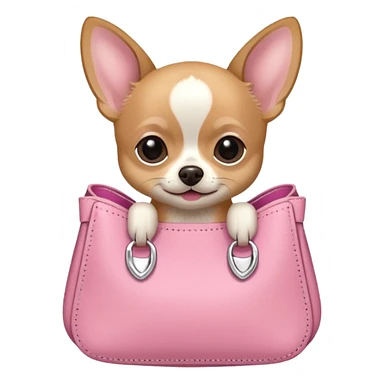 chihuahua in a pink purse sticker