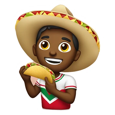 mexican eating tacos sticker