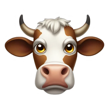 angry cow sticker