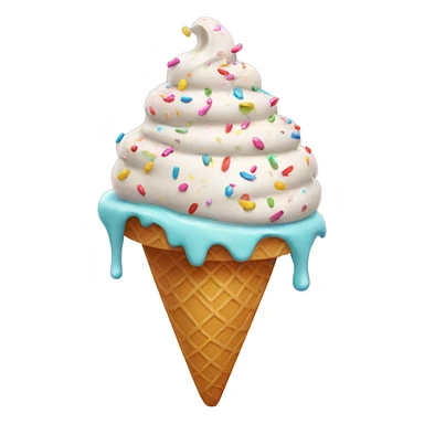 Ice cream with sprinkles sticker