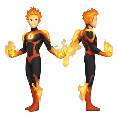 Human torch sticker