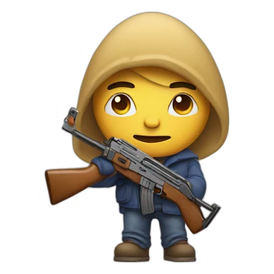 emoti guy with an AK sticker