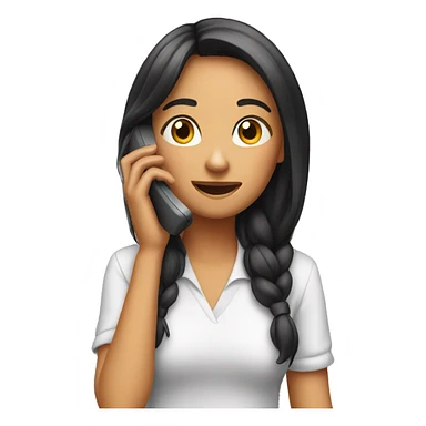 girl on the phone sticker