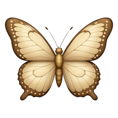 beige butterfly flying away sticker