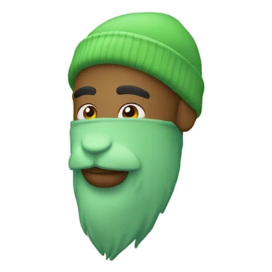 light green beanie without human sticker